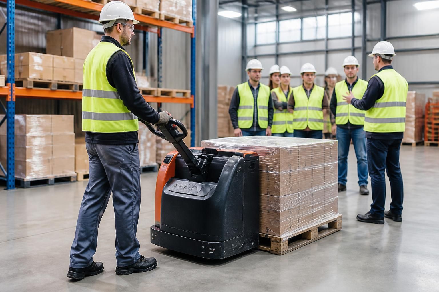 découvrez tout ce qu'il faut savoir sur la formation obligatoire au transpalette électrique : conditions, contenu, et exigences légales pour travailler en toute sécurité.