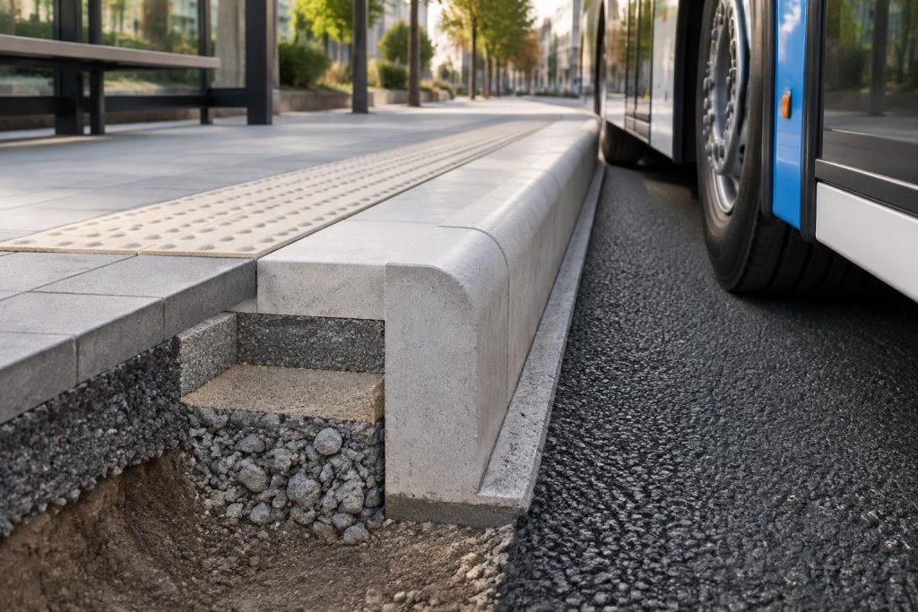 découvrez les dimensions, matériaux et caractéristiques techniques des bordures de quai de bus pour garantir sécurité, accessibilité et durabilité.