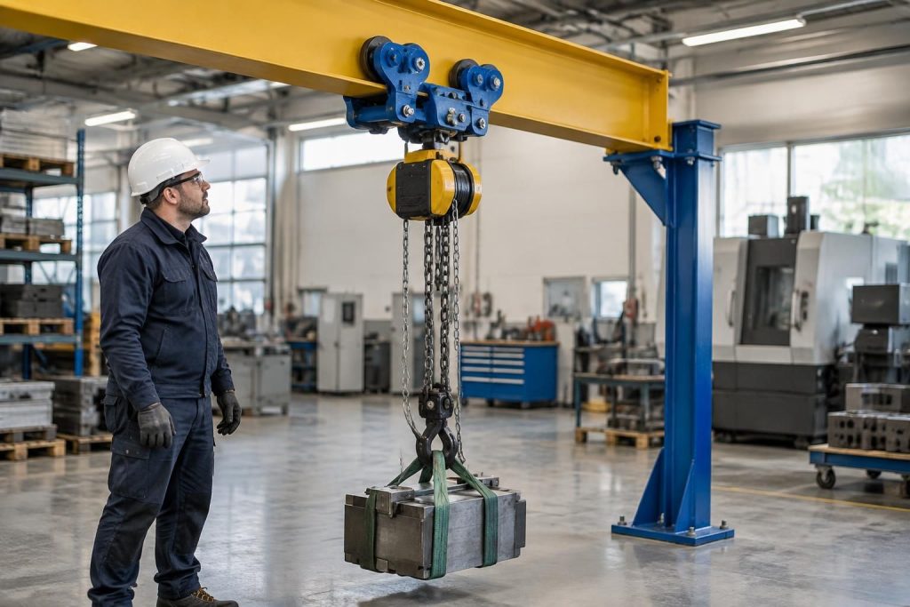 découvrez les caractéristiques d’un chariot porte-palan de 500 kg et nos conseils pour choisir, installer et utiliser votre équipement en toute sécurité.